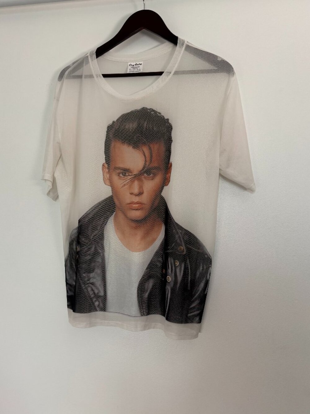 Pre-Loved CRY BABY Sheer White T-Shirt - Size L